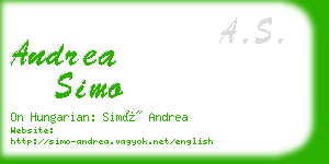 andrea simo business card